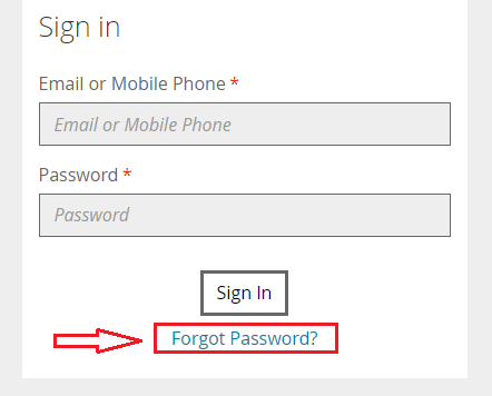 Forgot Password Functionality